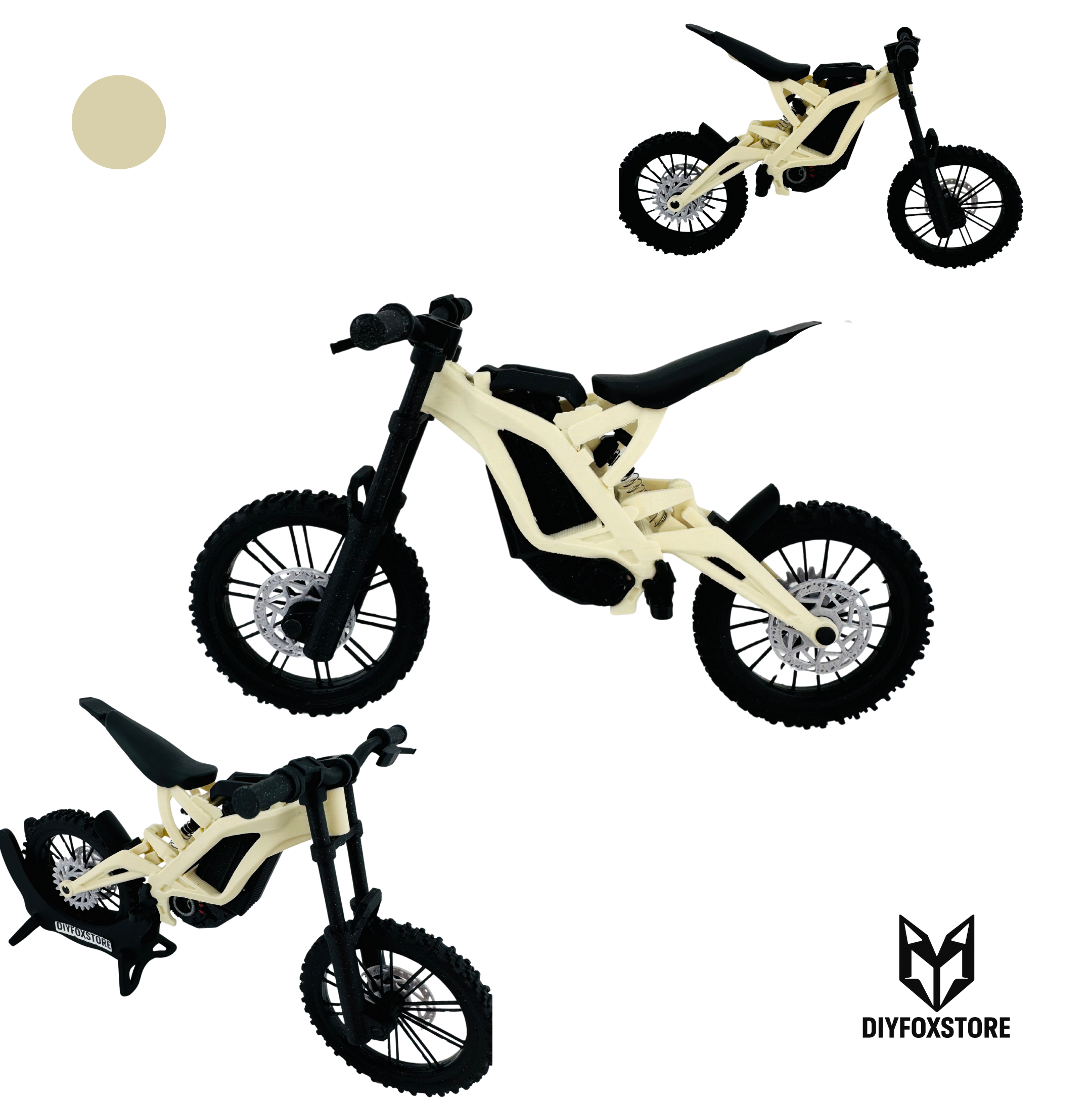 Mini Electric Dirt Bike 3D Scale Model – Basic Display Collectible | DIYFOXSTORE