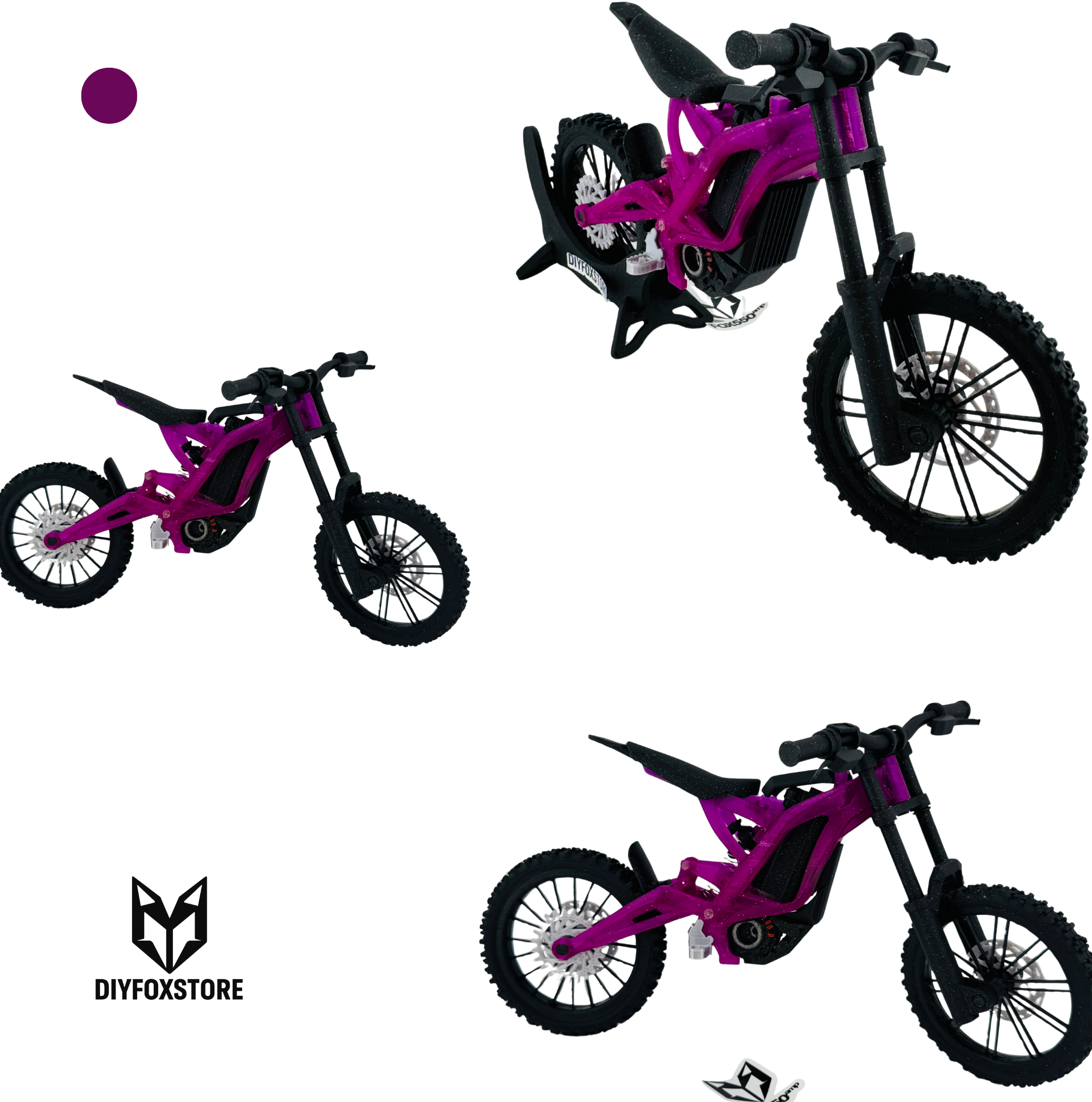 Mini Electric Dirt Bike 3D Scale Model – Basic Display Collectible | DIYFOXSTORE