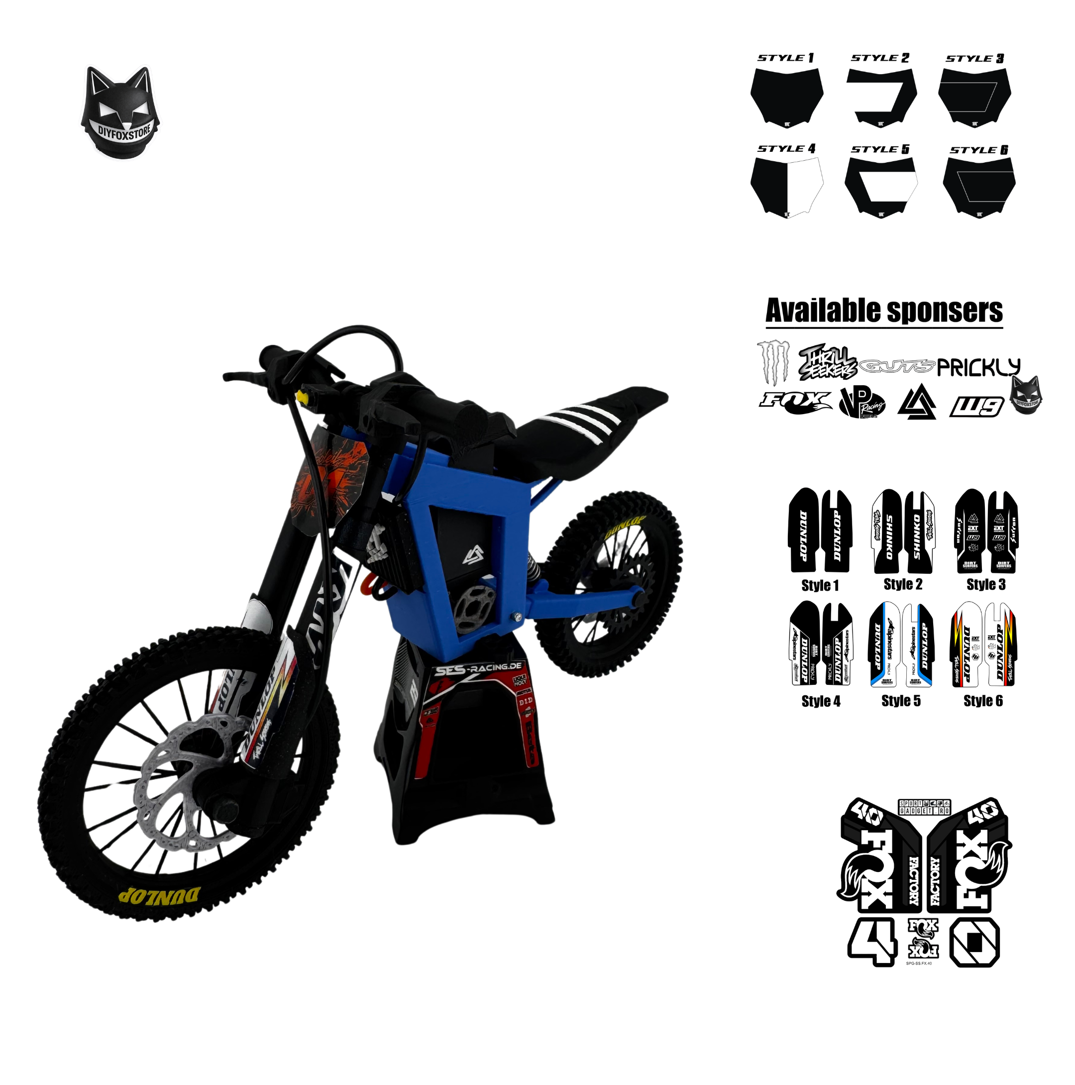 Mini Electric Dirt Bike 3D Scale Model – Tuttio 3D Style Inspired Collectible