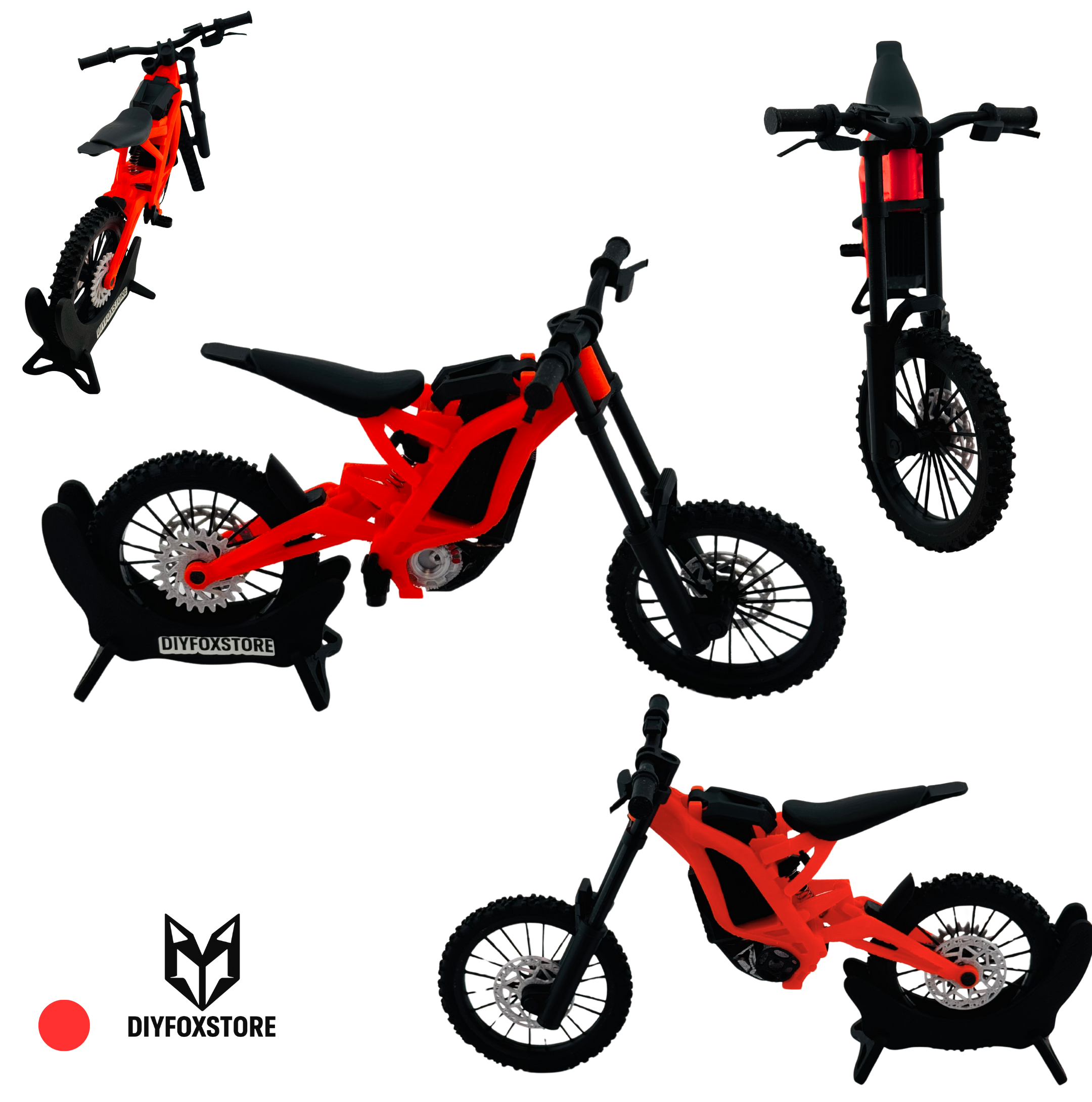 Mini Electric Dirt Bike 3D Scale Model – Basic Display Collectible | DIYFOXSTORE