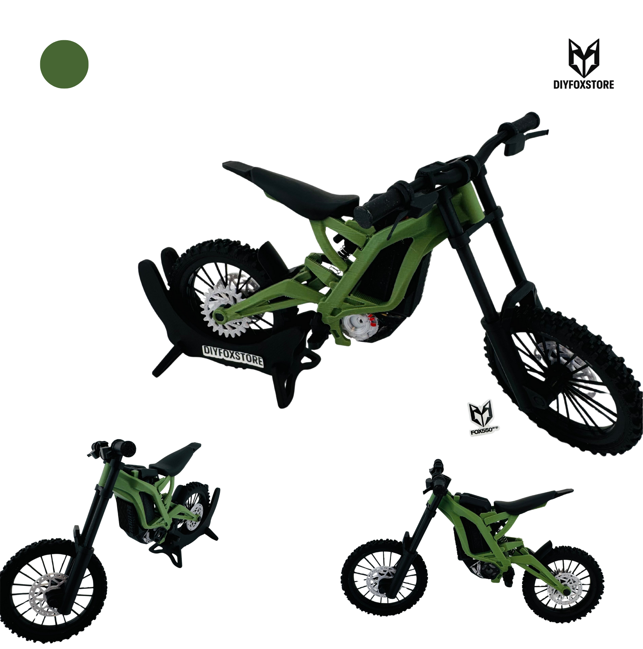 Mini Electric Dirt Bike 3D Scale Model – Basic Display Collectible | DIYFOXSTORE