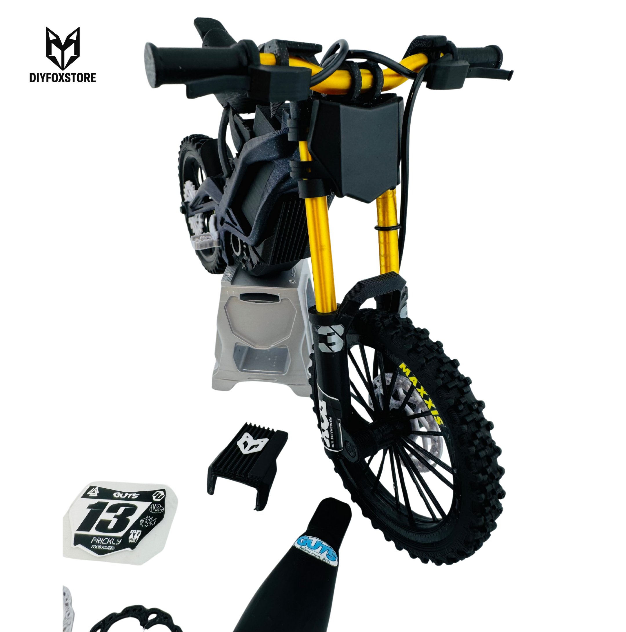 Mini Electric Dirt Bike 3D Scale Model – Basic Display Collectible | DIYFOXSTORE