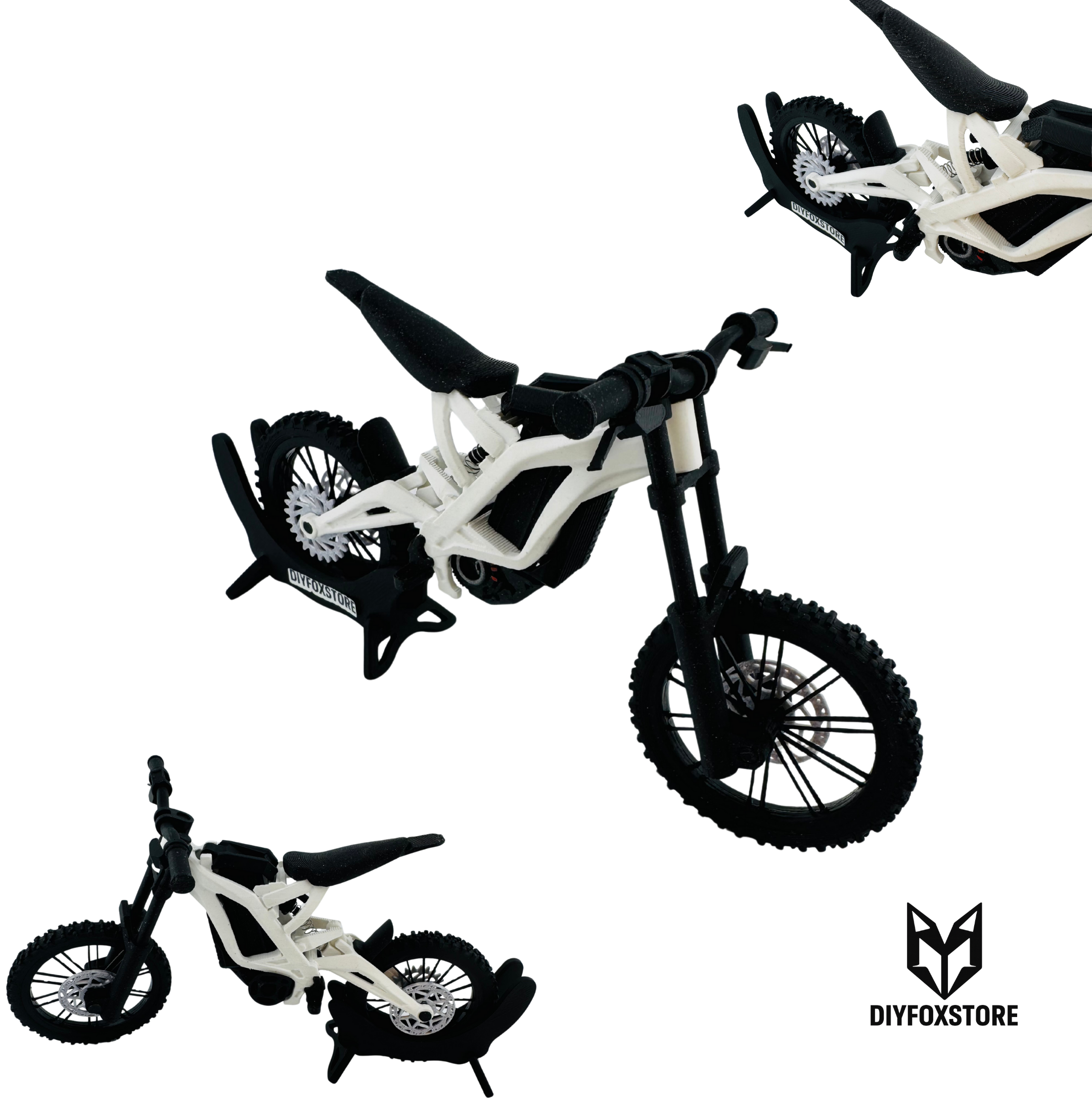 Mini Electric Dirt Bike 3D Scale Model – Basic Display Collectible | DIYFOXSTORE