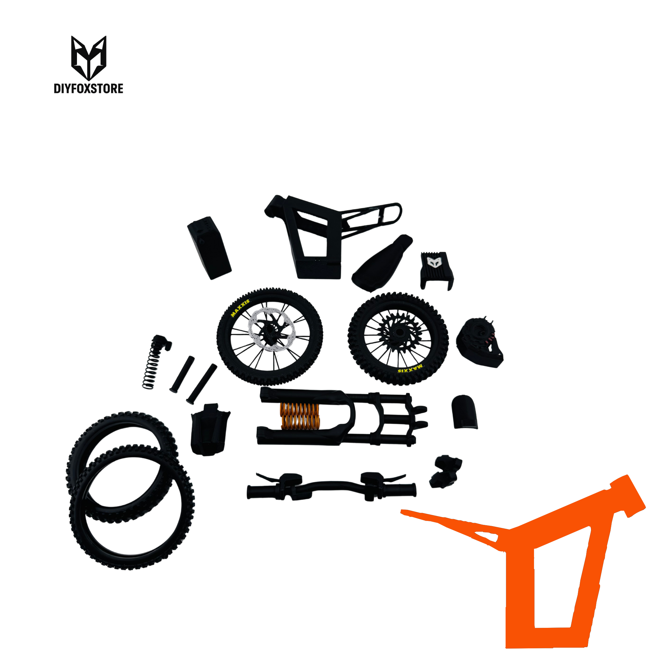 Mini Electric Dirt Bike 3D Scale Model – Tuttio Style Inspired Collectible