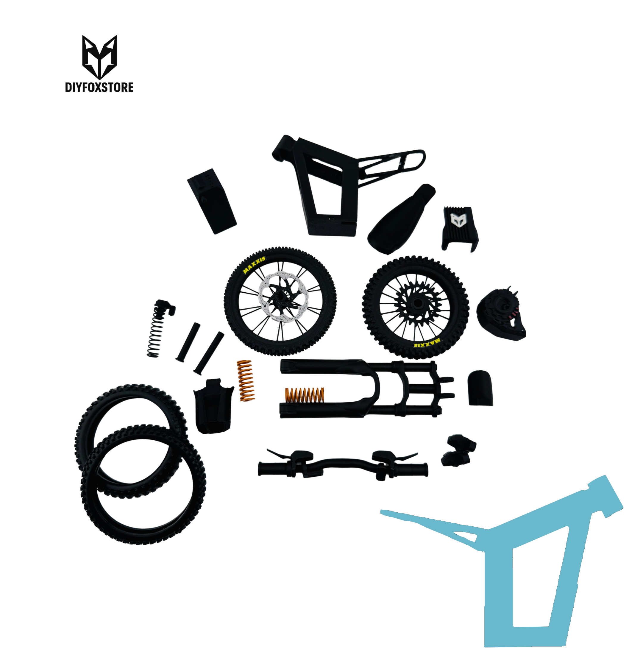 Mini Electric Dirt Bike 3D Scale Model – Tuttio Style Inspired Collectible