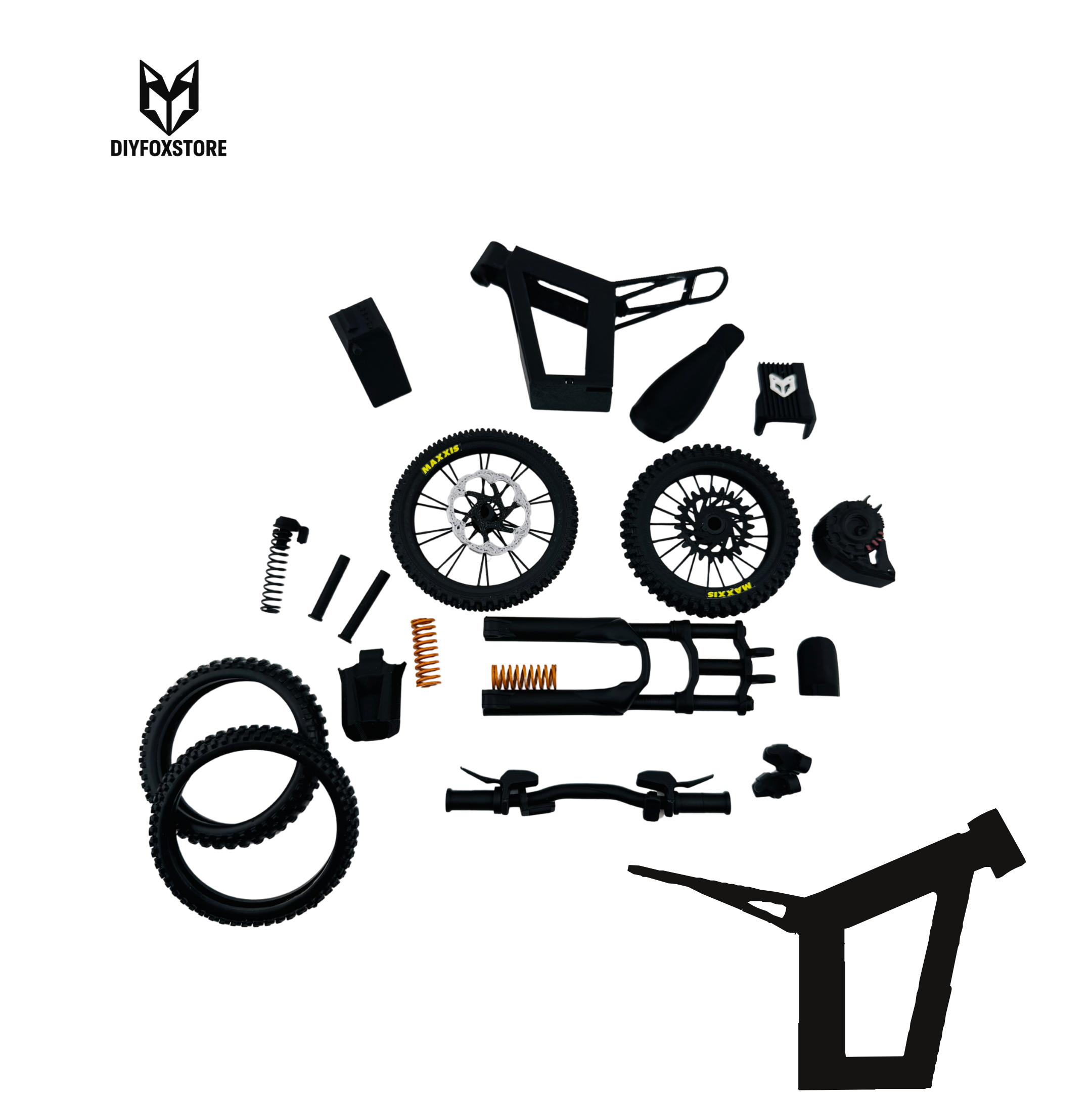 Mini Electric Dirt Bike 3D Scale Model – Tuttio Style Inspired Collectible