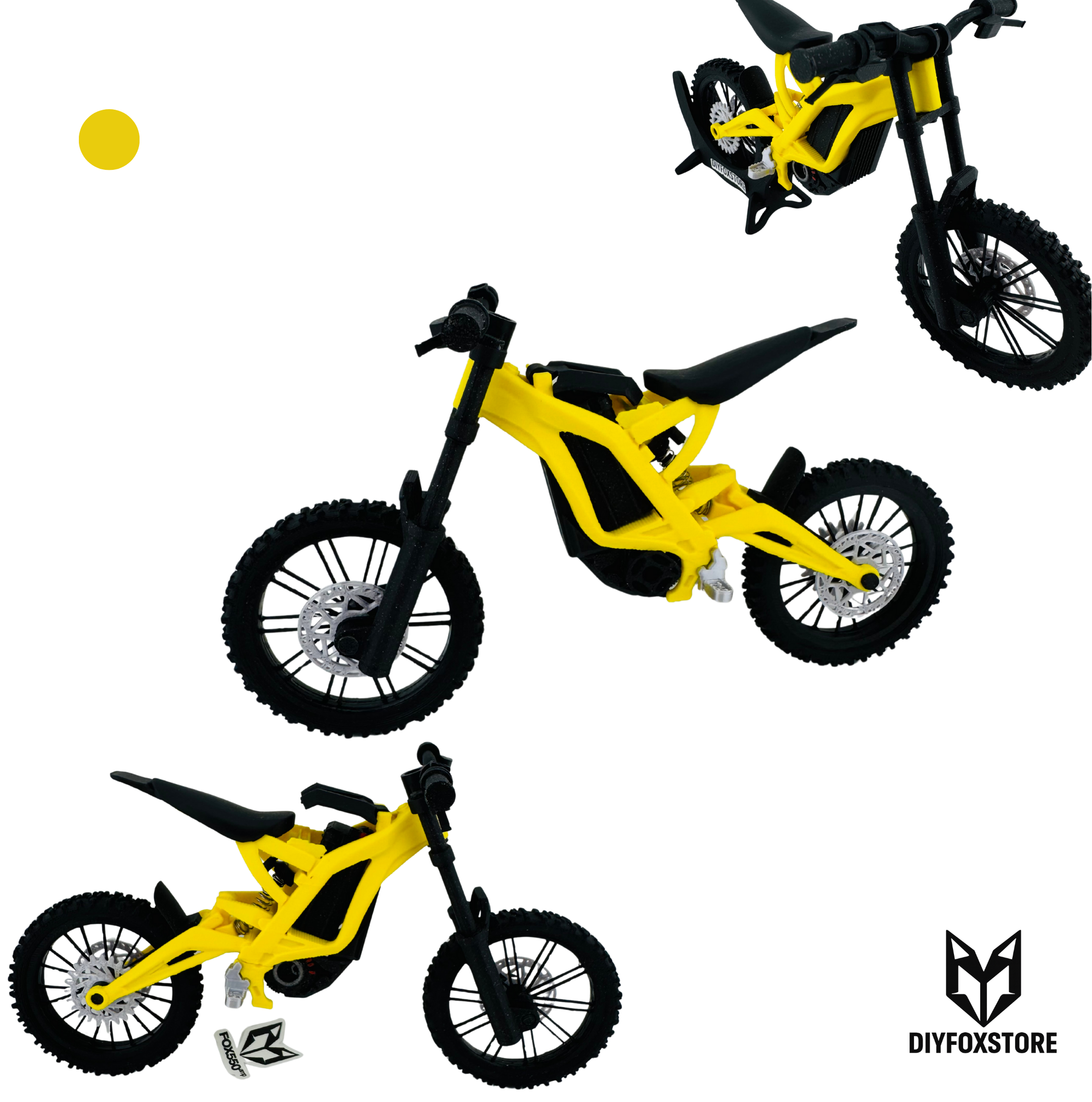 Mini Electric Dirt Bike 3D Scale Model – Basic Display Collectible | DIYFOXSTORE