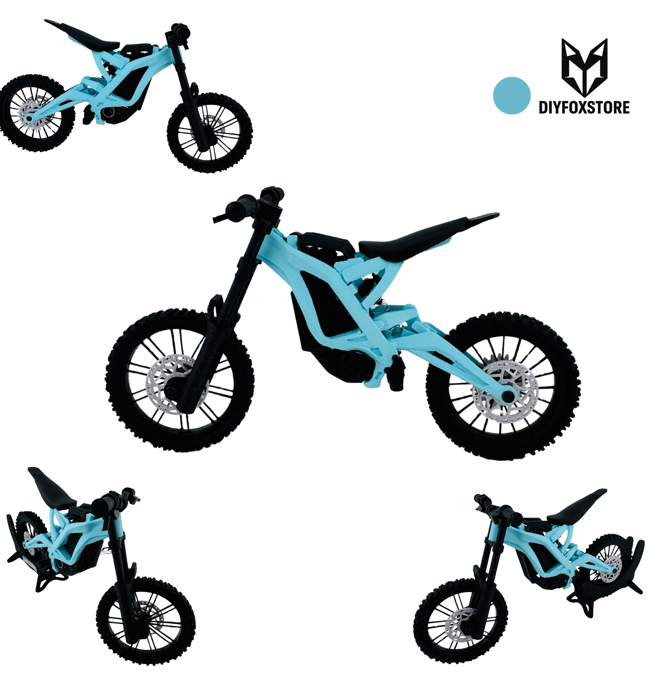 Mini Electric Dirt Bike 3D Scale Model – Basic Display Collectible | DIYFOXSTORE