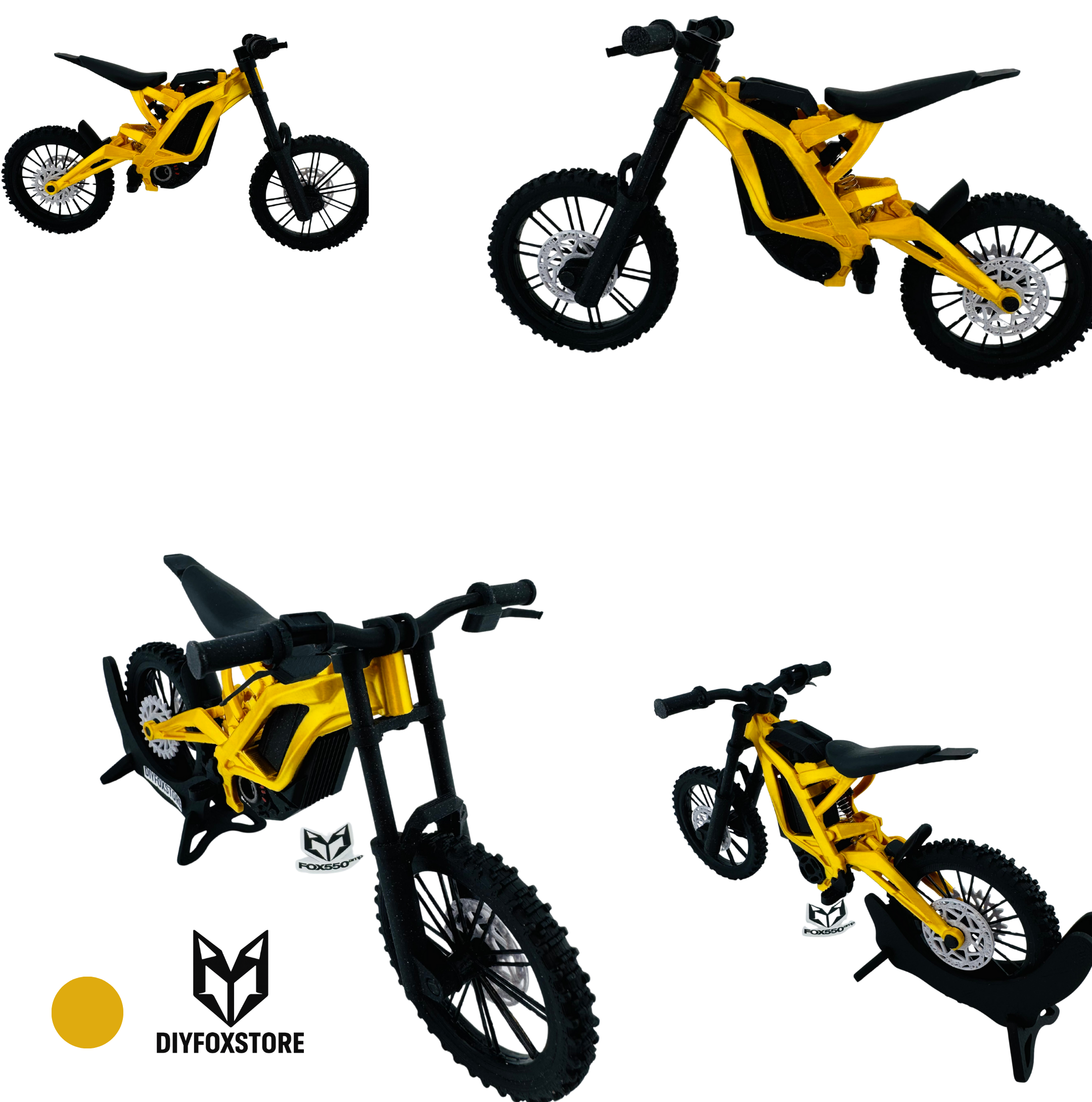 Mini Electric Dirt Bike 3D Scale Model – Basic Display Collectible | DIYFOXSTORE