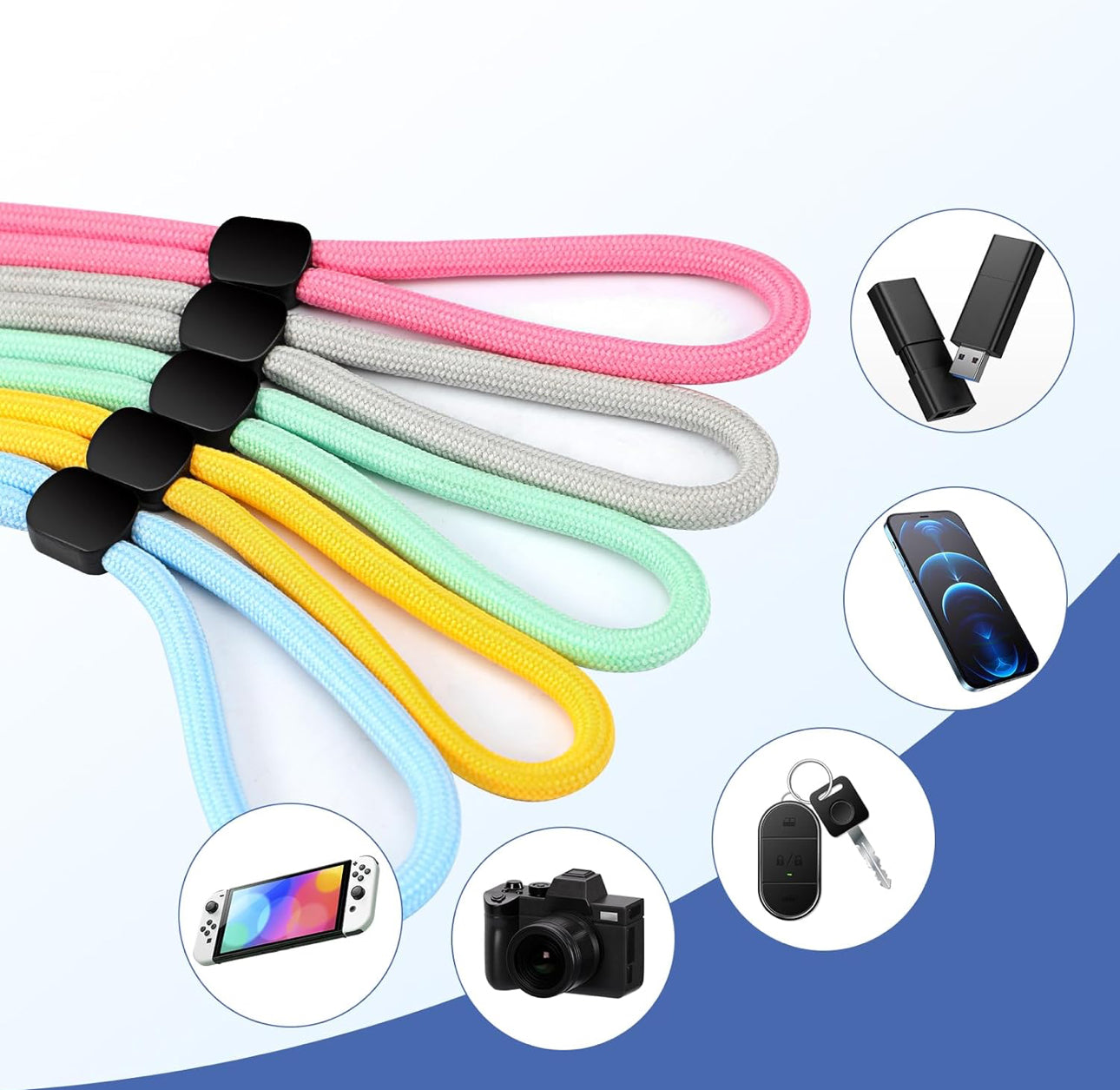 DIYFOXSTORE Adjustable Wrist Lanyard – Heavy Duty Nylon Strap