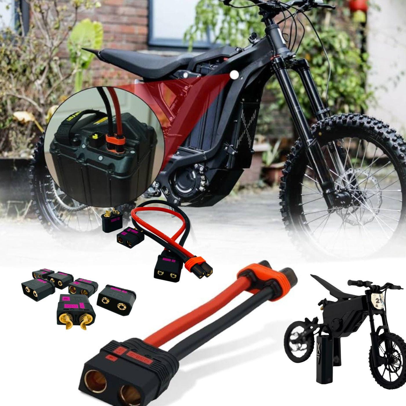 Diyfox550Amp QSC8 High Power Battery Connector Plug for SurRon Talaria eBikes Scooters RC Drones Toys DIY Battery Mods Ultra bee surRon